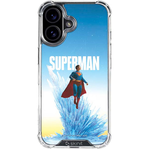 Superman 2025 Fortress of Solitude Classic Rise iPhone 16 Clear Case